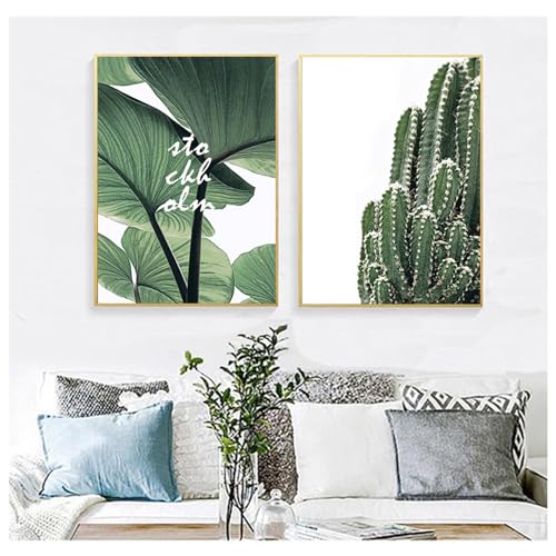 Tableau Abstrait Nordique pour habiller un mur vide : lot de 2 toiles vertes 40x50cm