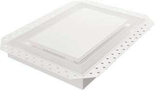 Fittes Flush Wall Vent [Luxe+] - 10"x14.25" - Satin White | Solid Steel, Minimalist Design, HVAC Compatible, Double Channel Airflow, Customizable with paint or wallpaper, PRO Install
