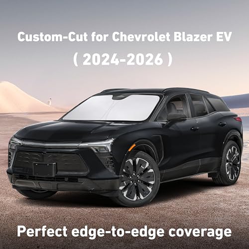Image of EcoNour Windshield Sunshade Compatible for Chevrolet Blazer EV 2024 2025 2026, Sun Visor for Front Windshield & Window Sun Shade Cover, UV Heat Blocker & Protector, Car Accessories