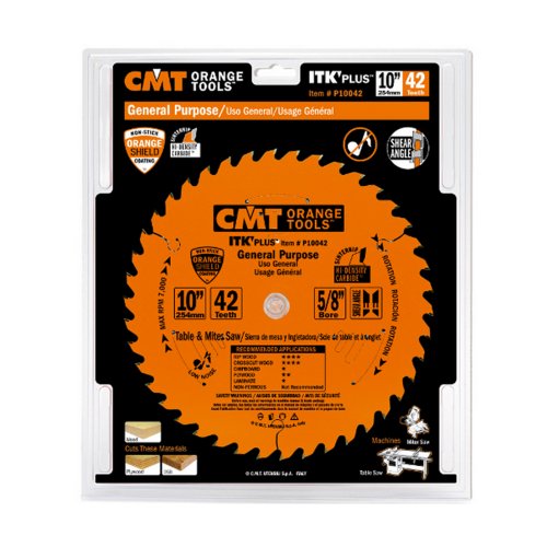 Cmt P10050 Itk Plus Combination Saw Blade, 10 X 50 Teeth, 1Ftg+ 4Atb Teeth With Shear With 5/8-Inch Bore #TOP3