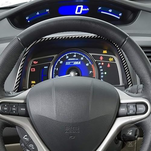 Compatible with Honda Civic 8 Gen 2006-2011 Auto Parts Carbon Fiber Speedometer Upper Air Vent Panel Trim Sticker Automotive Interior Accessories