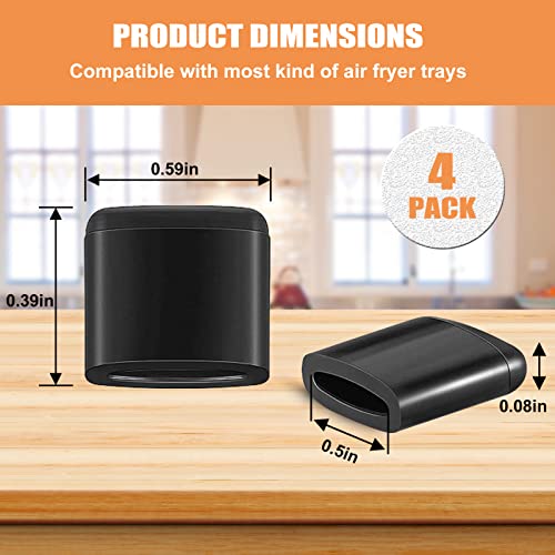 Air Fryer Rubber Bumpers, 4 PCS Air Fryer Replacement Parts Rubber Tips