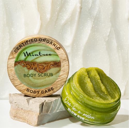 Mintree Melon Sugar Body Scrub with Ceramides and Collagen, Exfol...