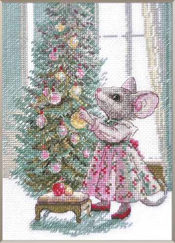 Kit broderie point de croix Merry Mouse A1026 cadeau idéal pour passionnés