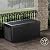 TARKARI 100 Gallon Resin Deck Box, Waterproof Outdoor Storage Box, Lockable for Patio Furniture, Garden Tools, Pool Accessories, UV-Resistant for All Weather Use, Black