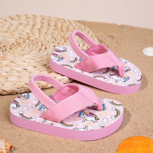 Toddler Thong Slides with Backstrap Kids Girls Boys Flip Flops for Beach3