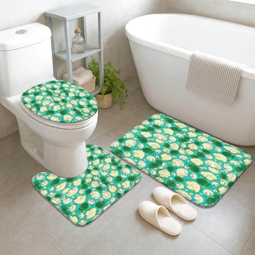 Rideau de douche imperméable turquoise à motif chou-fleur 183x183 cm - 5
