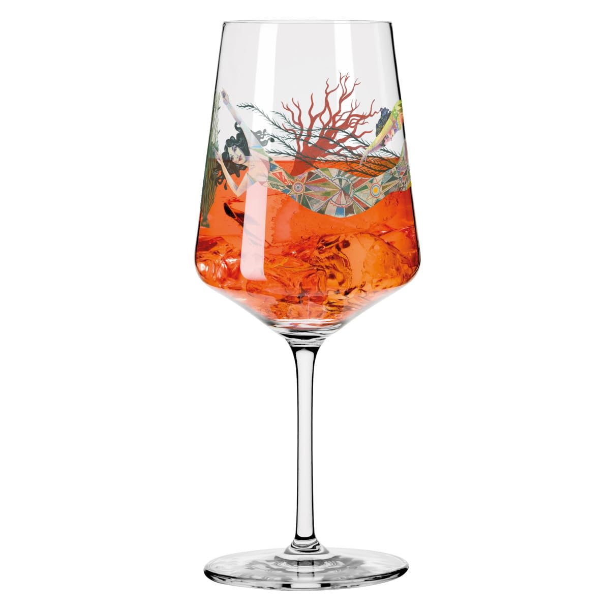 Ritzenhoff 2841006 Bicchiere da aperitivo 500 ml - Serie Sommerrausch No. 6 con sirena, mondo sottomarino - Made in Germany