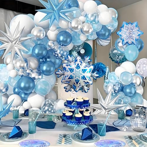 Ballons gonflables en forme de flocons de neige, ballons en latex, flocon de neige, pour enfants