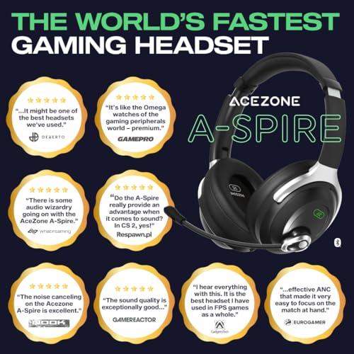 Image of AceZone A-Spire - Digital ANC Gaming Headset - Active Noise Cancellation - Speech Enhancing Noise Canceling Microphone - PC, PS4, PS5, Series X, Series S, Switch, Mobile