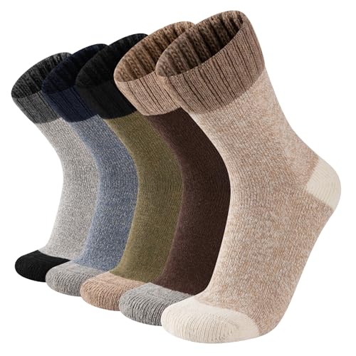 Image of Heatuff Women's 6 Pack Performance Athletic Cushioned Crew Socks With Reinforced Heel & Toe