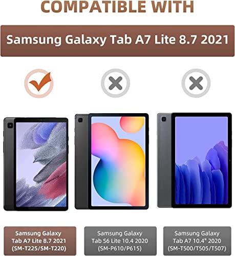 Image of MoKo Case Fits Samsung Galaxy Tab A7 Lite 8.7 inch 2021, Notebook Black | Slim Lightweight Smart Case Trifold Stand Case with Soft TPU Translucent Frosted Back Shell for Galaxy Tab A7 Lite