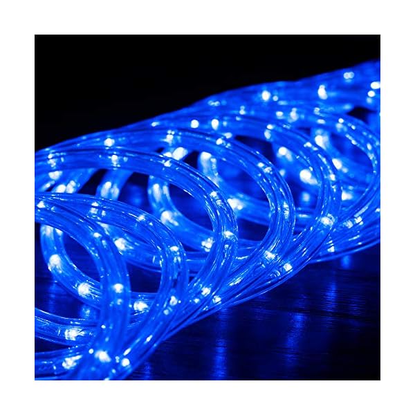 Wyzworks led rope lights, connectable waterproof permanent outdoor w/flexible clear pvc tube, etl certified, christmas trees holiday decorative landscape backyard patio lighting - image 9