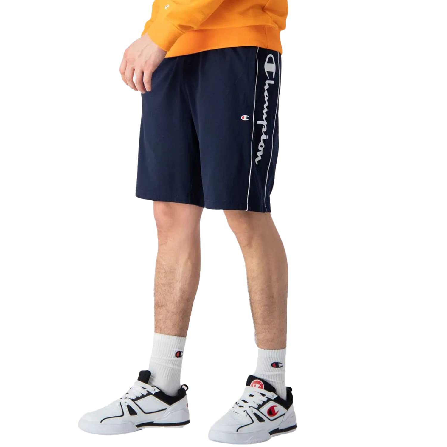 ChampionLegacy Authentic Pants Athletic Jersey Combed Vertical Logo Bermuda Shorts Men