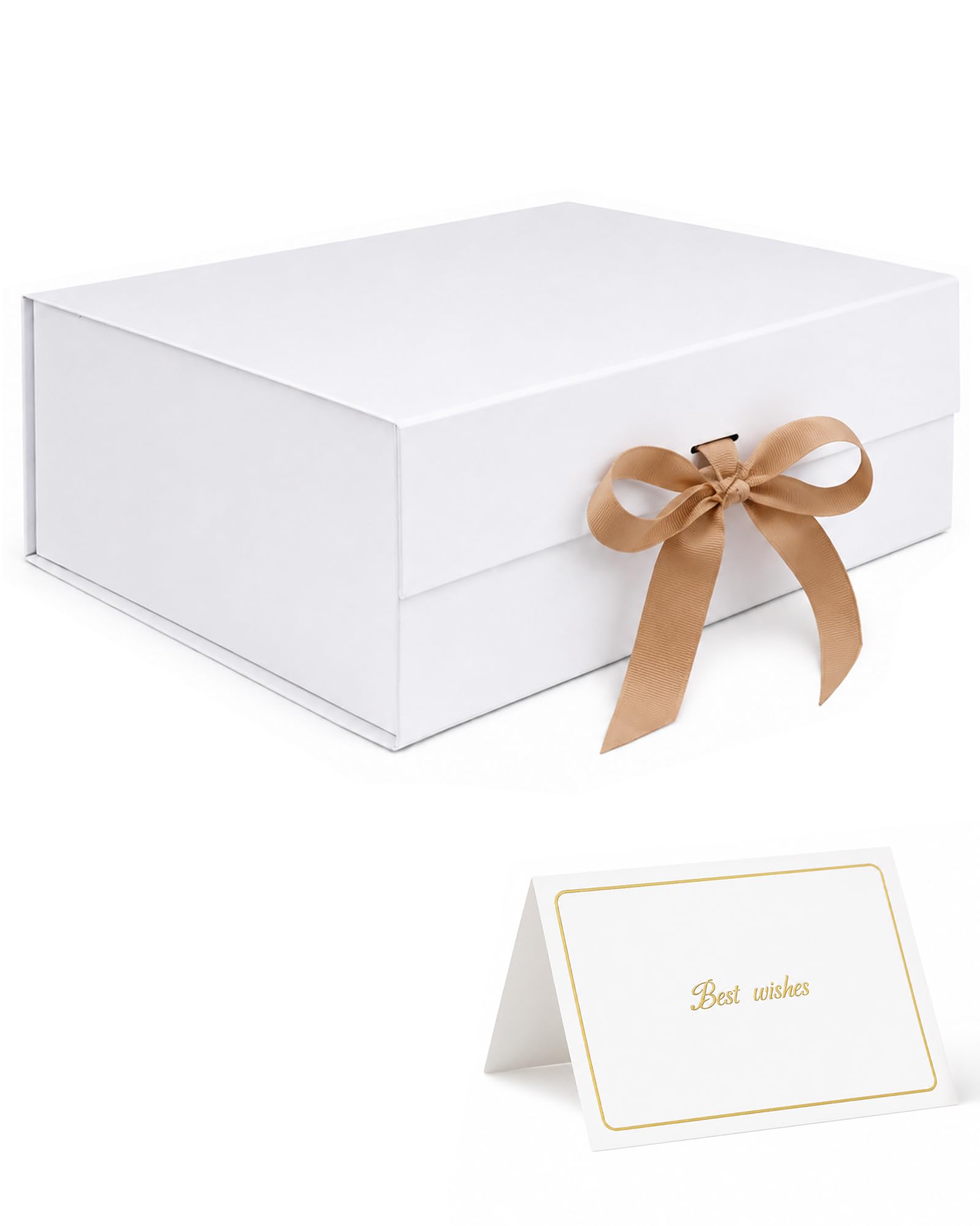 Acual 1 Pack Gift Box with Lid Magnetic Closure, 33.5 x 25.4 x 12.8cm