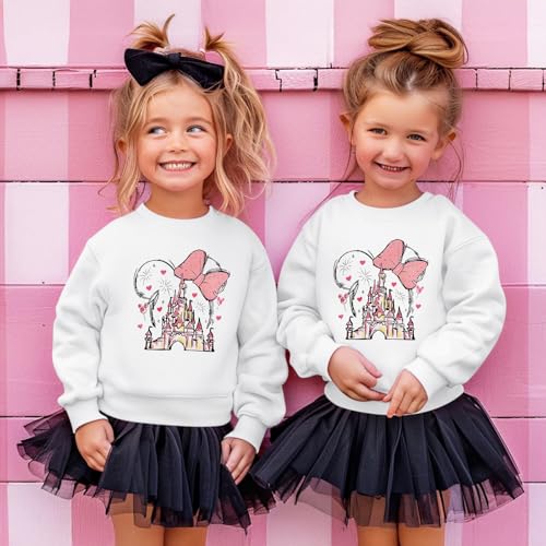 Image of Magic Kingdom Sweatshirts for Girls Magical Castle Graphic Long Sleeve Shirt Kids Toddler Vacation Pullover Cute Top