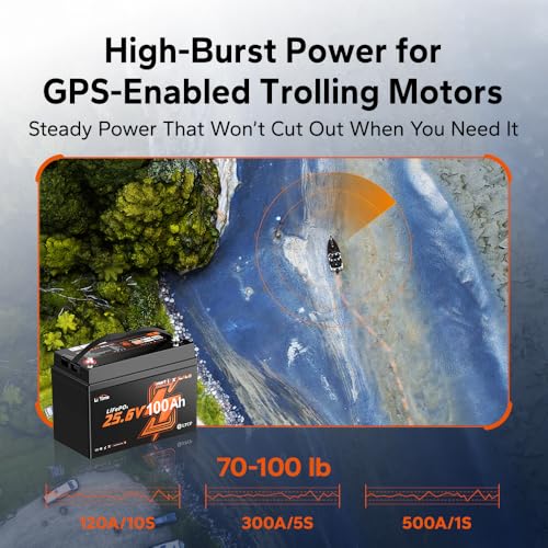 Image of LiTime 24V 100Ah Mini Bluetooth Lithium Battery with 20A Waterproof Charger