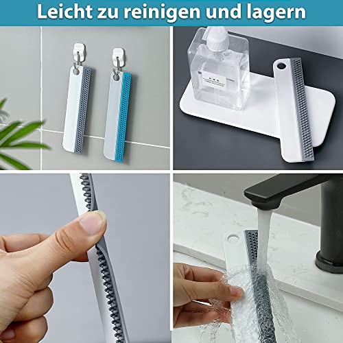 Belmalia 2X Fensterabzieher, Duschabzieher, Silikon Abziehlippe für Spiegel, Fenster und Flächen in Küche, Bad, Auto | Handlicher Rakel für Folien, Keine Kratzer | Silikonwischer Set