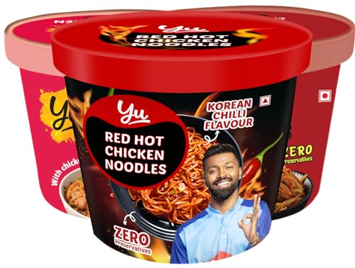 Cup Noodles Non Veg Combo Pack of 3 - Chilli Chicken, Butter Chicken, Red Hot Chicken - No Preservatives & 100% Natural Ingredients - Ready to Eat Instant Noodles - 220g - Yu (B0D4HHNP5T) Amazon Price History, Amazon Price Tracker