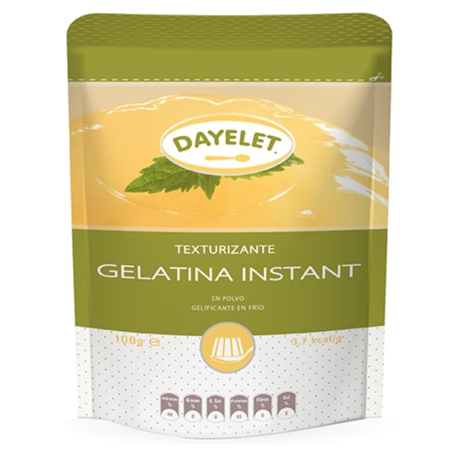 Gelatina Instant en Polvo Neutra Sin Gluten, Proteína de Colágeno Tipo A, 100g, para Postres y Repostería Sin frutos secos Sin huevo Sin lactosa Sin soja