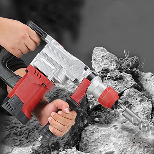 Professional Stemmhammer,1400w Schlagbohrhammer 0-800u/M, 4 In 1 Multifunktionale Abbruchhammer Bohren/Hammerbohren… – Bild 5