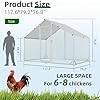 Large Metal Chicken Coop with Run, Walk-in Chicken Run Pen Poultry Cage, Water-Resistant & Anti-UV Cover, 9.8’L x 6.6’W x 6.4’H #1