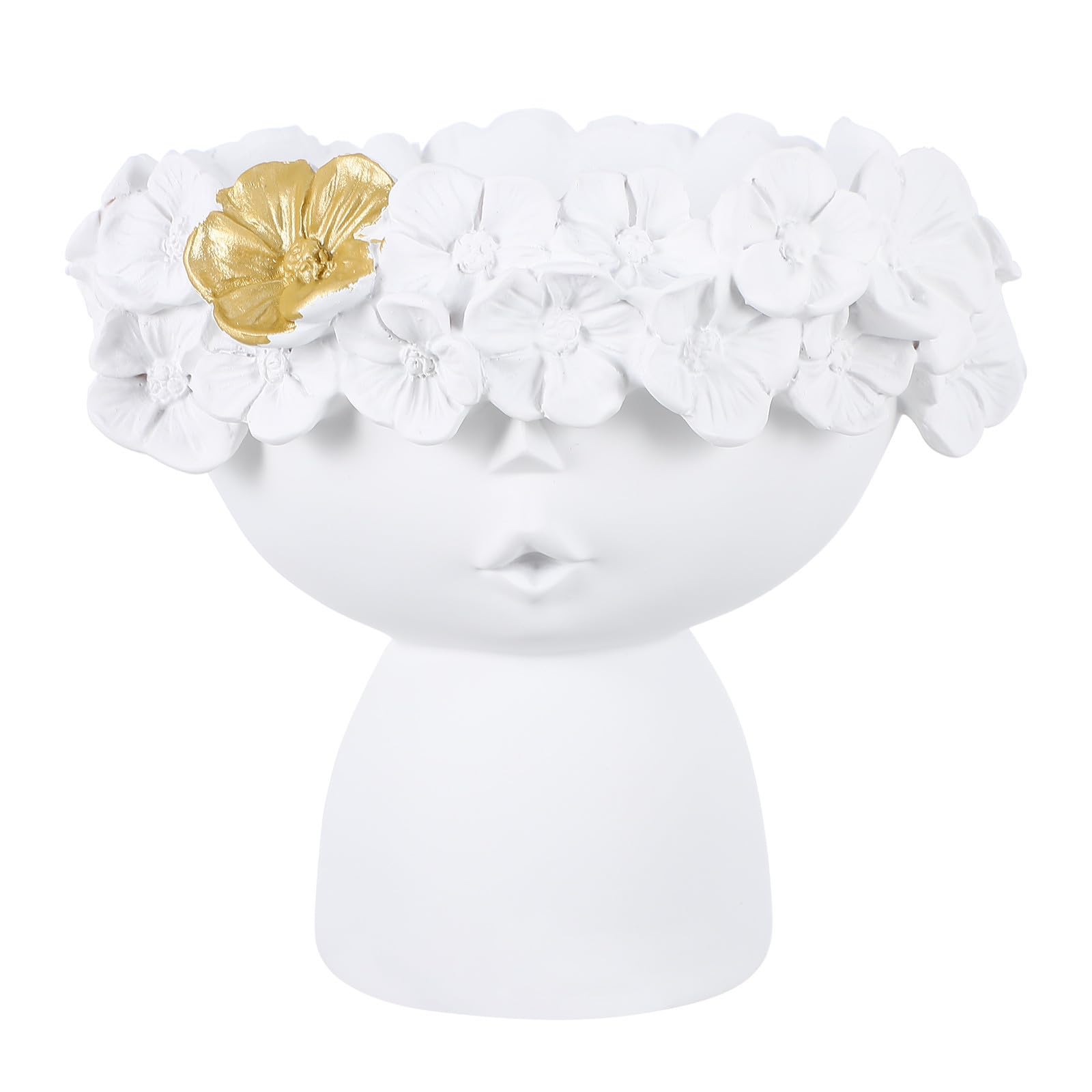 Vase blanc décoratif haut de gamme en résine fine GALPADA au design artistique unique