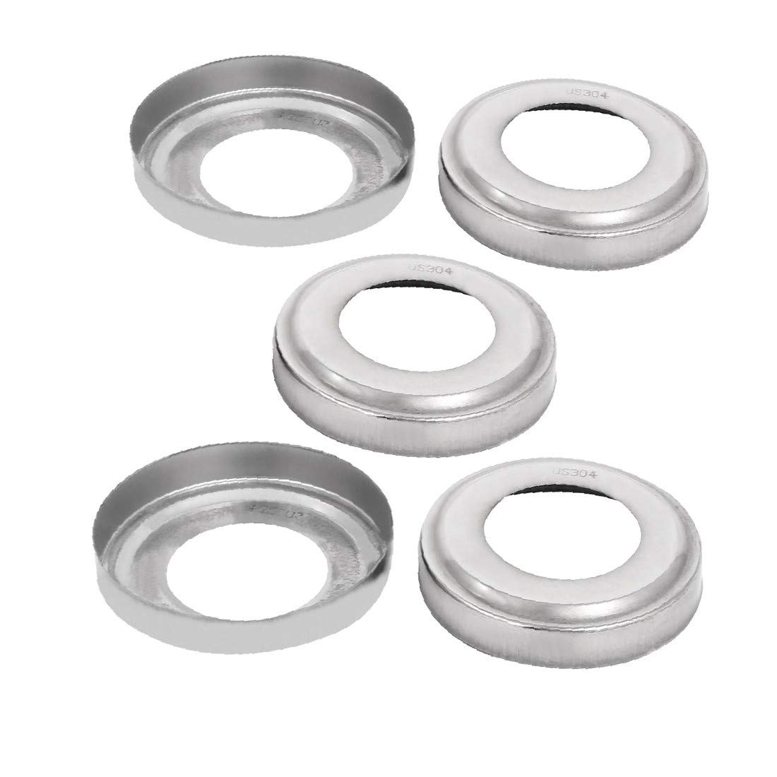 X-DREE 36mm Dia 304 Stainless Steel Ladder Hand Rail Handrail Post Plate Cover 5pcs (638f63b9-a222-11e9-8d7c-4cedfbbbda4e)