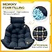 MAGIC ELEPHANT Egg Chair Cushion, Memory Foam Hanging Egg Chair Cushion Replacement, Indoor Outdoor Hammock Basket Swing Cushion with Headrest (Blue)