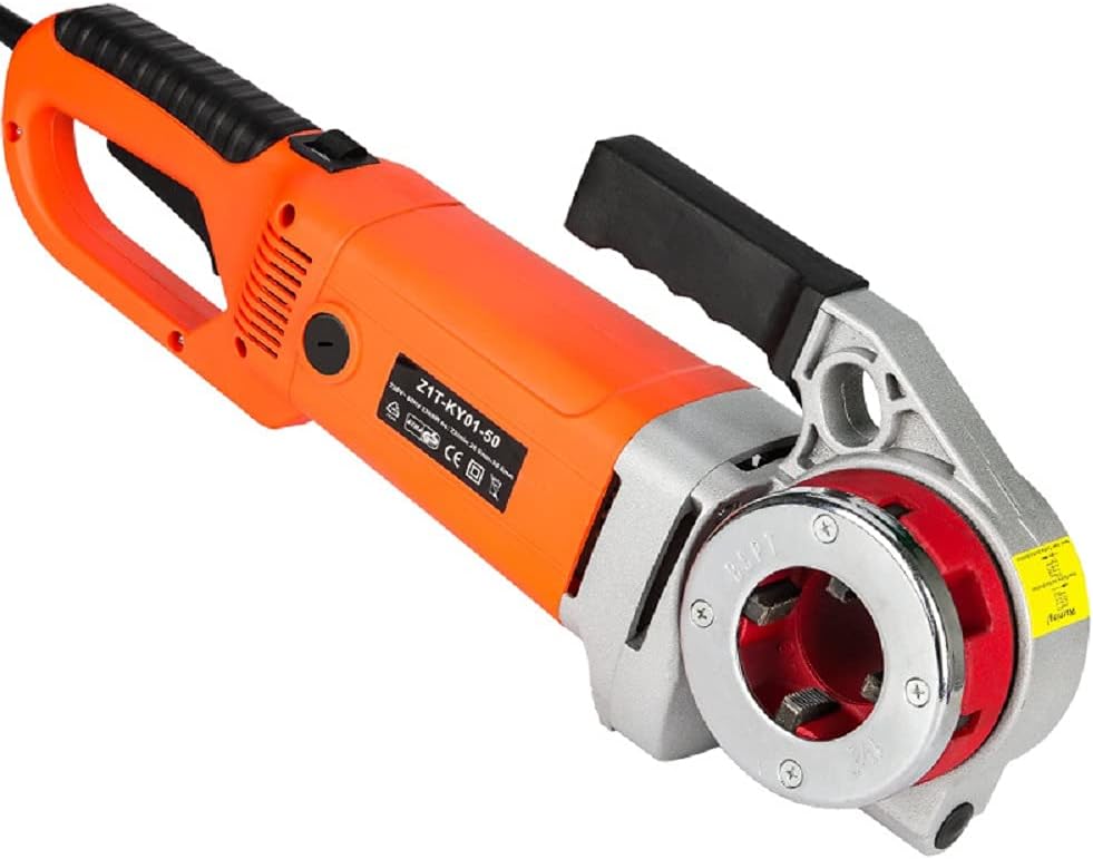 Portable Electric Pipe Threader Pipe Threading Machine with 6 Dies, 2300W Pipe Threading Tool for Galvanized Pipe Iron Pipe Threading 1/2" to 2" (110V)