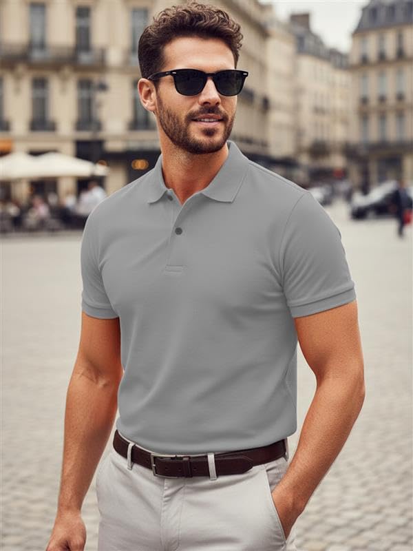 Image of LEOTUDE Men's Matty Regular Fit Polo T-Shirt for Man