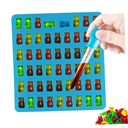 Moules silicone ours chocolat Mipcase avec 4 compte-gouttes pour bonbons