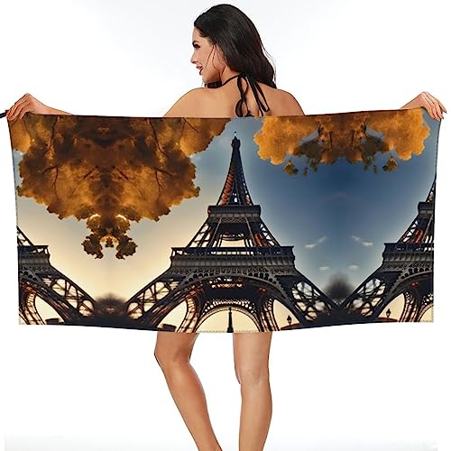 Drap de plage Tour Eiffel sans sable idéal pour le camping en plein air - 8