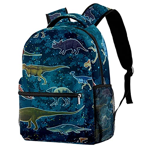 Sac à dos voyage dinosaure galaxie avec porte-bouteille pour enfant