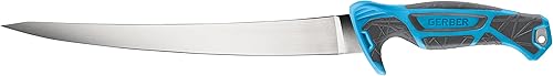 Gerber Gear Controlador - Cuchillo de filete de pesca de agua salada para equipo de pesca, cian, 10 pulgadas