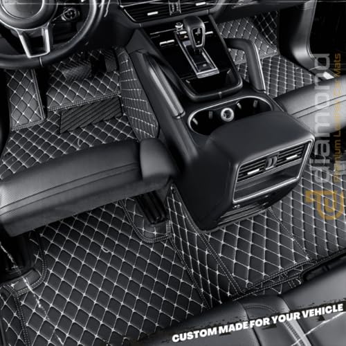 Image of Mr Mattie 7D Car Floor Mat Compatible with BMW X1 (2016-2022), Black /Silver