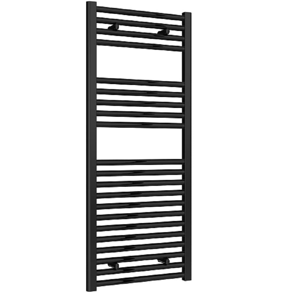Reina Straight Heated Towel Warmer, Modern Towel Radiator Wall Mounted,  Flat Heating Ladder, Bathroom Accessories, Towel Rail with Fixtures, 1200mm  x 500mm (Black) : Amazon.co.uk: Home u0026 Kitchen