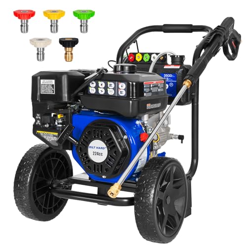 BILT HARD 3500 PSI Gas Pressure Washer with Nozzles
