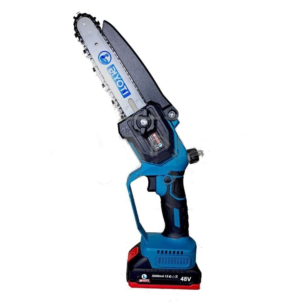 Kit Set per potatura a batterie forbice cesoie con 2 batterie e motosega 6" con asta telescopica + Luce led