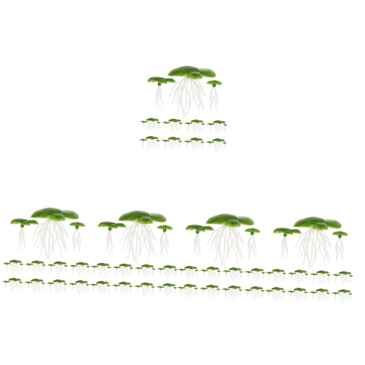 Zerodeko Lot De 5 Plantes Artificielles Pour Aquarium Décoration Flottante Naturelle Mini Lentilles Deau Artificielles Décoration Aquatique 90 Pièces X 5