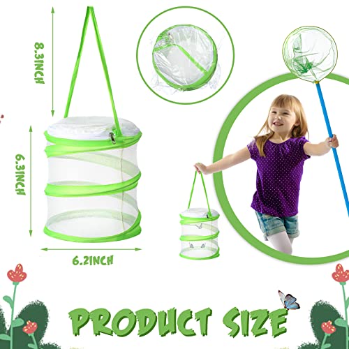 4 Pack Butterfly Habitat Cage Mesh Butterfly Cage Mini Butterfly Net Habitat Clear Butterfly Container, Terrarium Pop Up (5.51 x 7.09 Inch) - Image 4