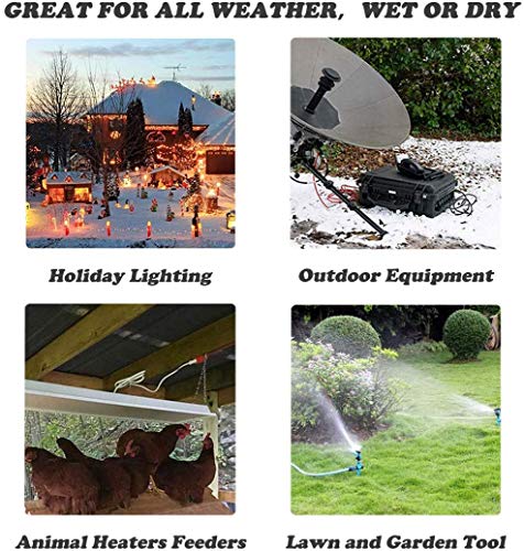 CZS Extension Cord Safety Cover Protectors Plug Connector Safety Seal Enclosure for Outside to Protect Holiday Decorations, LED Strip Light, Power Tool, Fountain,etc (4 Pack)