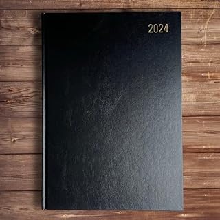 2024 Diary A4 Page a Day  w/Separate Full Pages for Saturday and Sunday, Sturdy diary with Hardcover including 2024 Year Planner and other useful pages (Early Edition)
