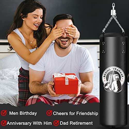 Vkahaak 4Ft Punching Bag For Adults, Unfilled Pu Hanging Boxing Bag Set, Heavy Punching Bag With 12Oz Gloves For Mma Kickboxing Boxing Karate Muay Thai Home Gym Training #TOP6