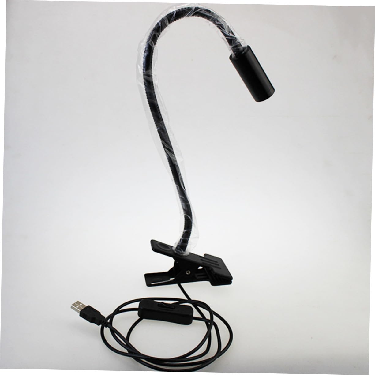 LED Leselampe 3w mit Klemme und Flexiblem Schwanenhals, Schwarz