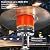 Polar Aurora Patio Heater for Outdoor Use Propane Gas 48000 BTU Auto Shut Off Portable Heater Floor Standing w/Ground Nail & Wheels for Garden, Balcony, Party,Black