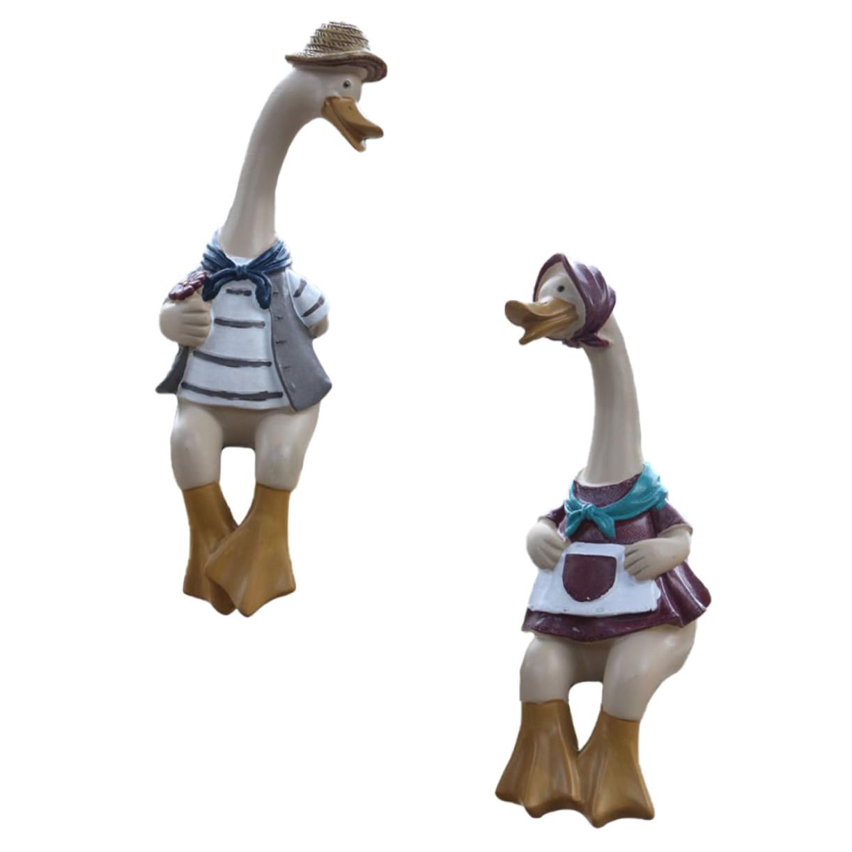 SOIMISS Harzfigur Entenpaar Handgefertigt Romantisches Desktop Ornament Wohndeko Schlafzimmer Wohnzimmer