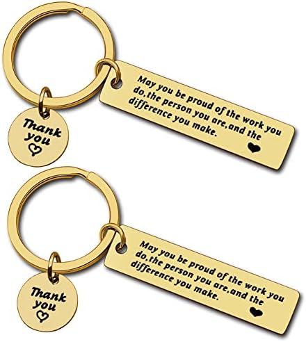Thank You Gift Appreciation Keyring Appreciation Gift for Coach Mentor Nurse Employee Gift Social Worker Volunteer Keychain Coworker Retirement Gift