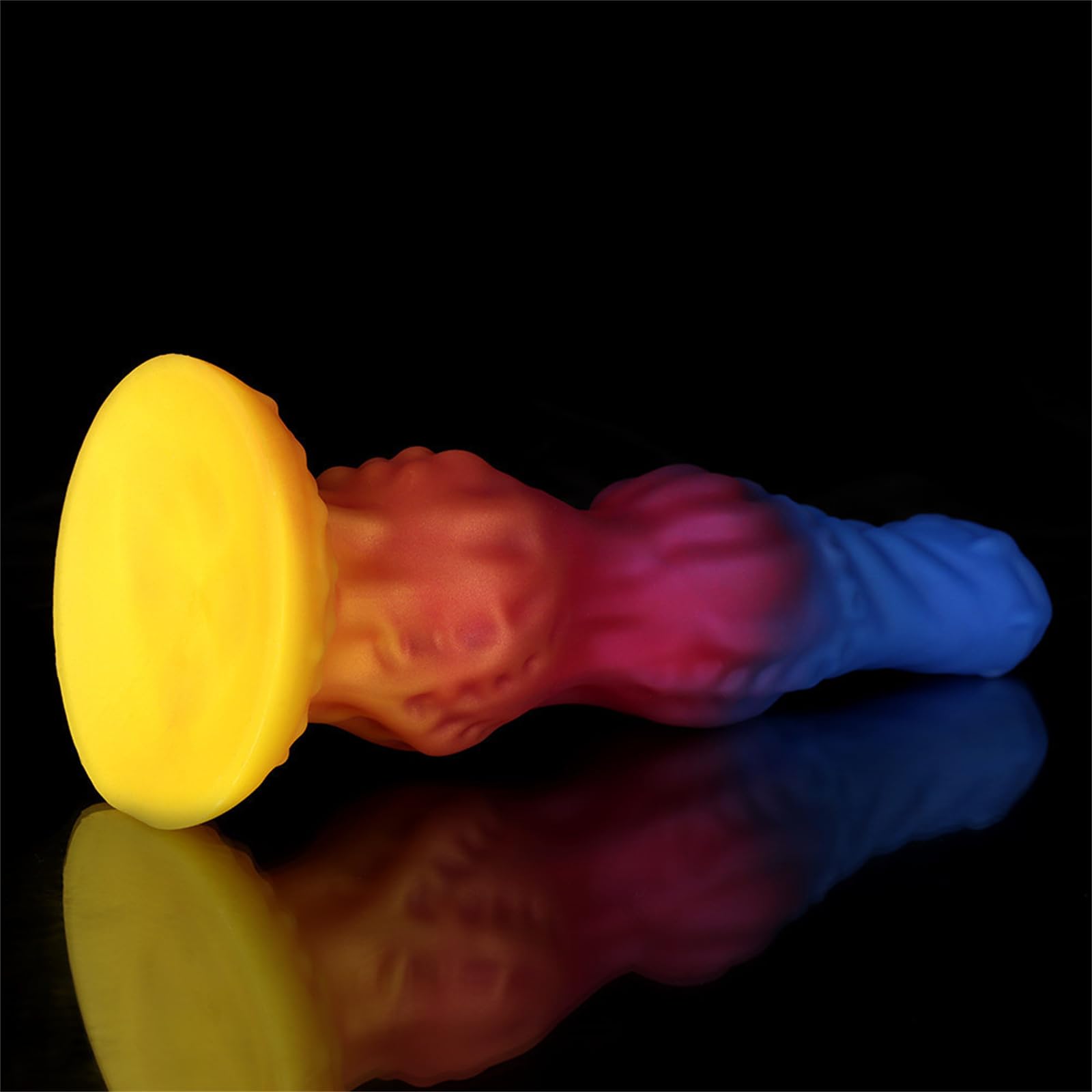 Monster Fantasy Dildo Animale Cane Pene Dildo con Grande Doppio Nodo 5 Misure Plug Anale Silicone Butt Plug Masturbarsi Giocattoli Sessuali for Donne(XL)