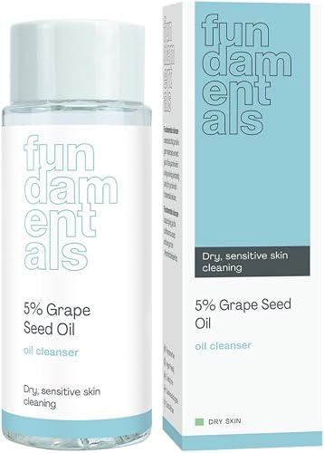 Fundamentals | 5% Grape Seed Oil | Cleanser | Skincare | Gentle Make-Up Remover | Unclogs Pores | Hydrates Skin | Dry Sensitive Skin Types | 100ml